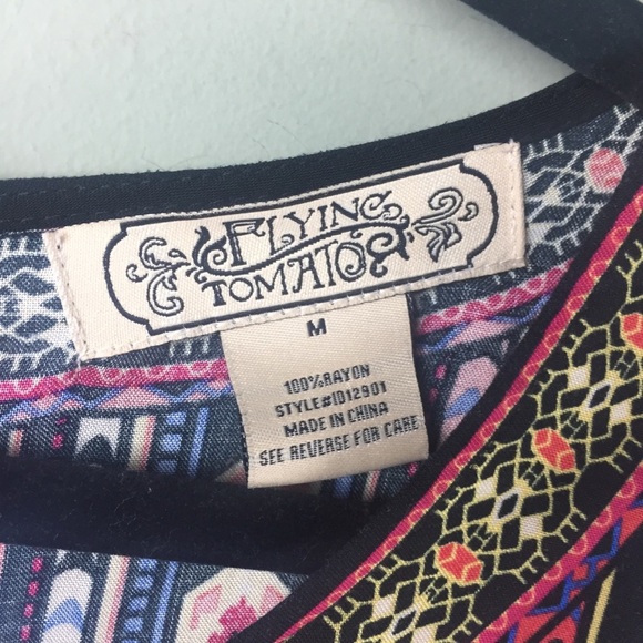 Flying Tomato Bell Sleeve Printed Shift Dress - Picture 3 of 10